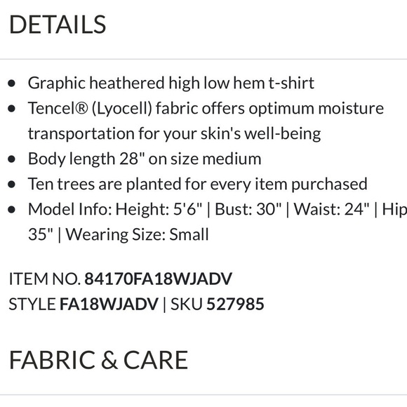 SzS Tentree Charcoal Grey with teal print  Graphic Short Sleeve T Shirt VGUC - Picture 6 of 12